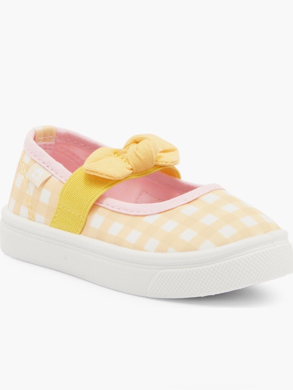 Oomphies Quinn Girls' Yellow Mary Jane Casual Shoe with Bow Size 7C NIB